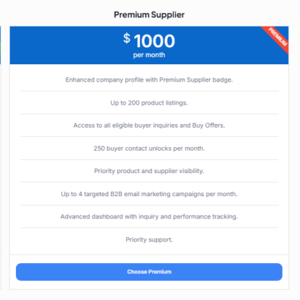 Premium Supplier Package